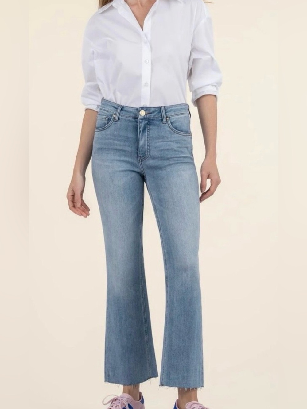 Kut from the Kloth Kelsey Fab AB Ankle High-Rise Flare Jeans